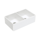 Fienza Charlton Butler Sink Double Reversible Fluted & Flat 835Mm Fire Clay Gloss White