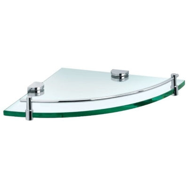 Con-Serv 700 Series Glass Corner Shelf With Barrier  Ba739C