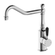 Nero York Kitchen Mixer Hook Spout With Black Porcelain Lever Chrome