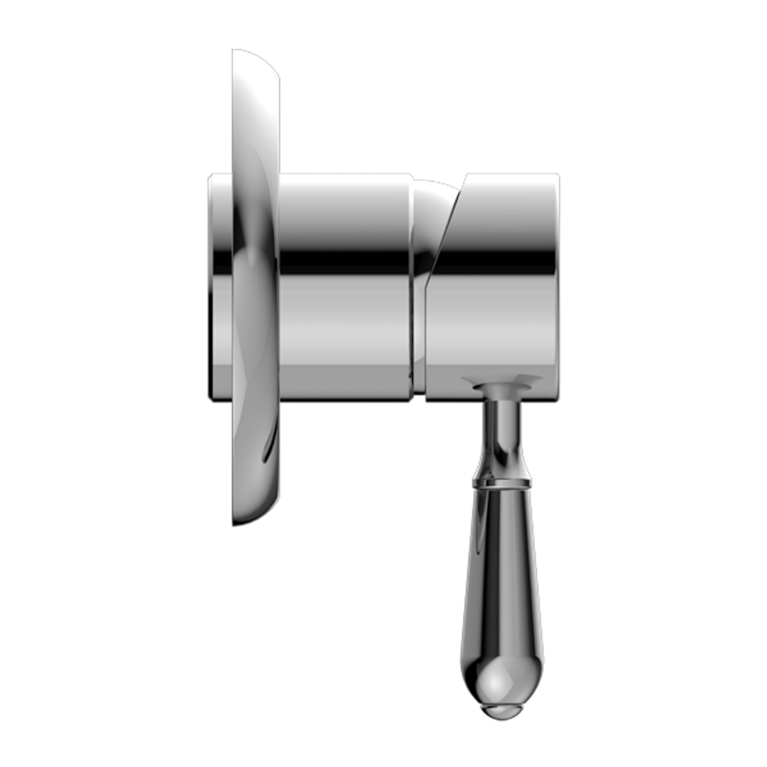 Nero York Shower Mixer With Metal Lever Chrome
