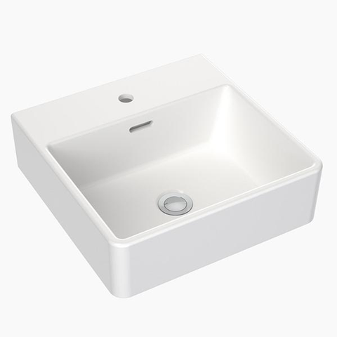 Clark Square Wall Basin 400mm One Taphole