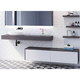 TIMBERLINE MILAN CABINET + FLOATING TOP 900MM CENTRE BOWL 140MM LAMINATE TOP WALL HUNG