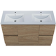 Harmony Double Drawer Vanity 1200mm, Centre Bowl Alpha Top, Floor Standing