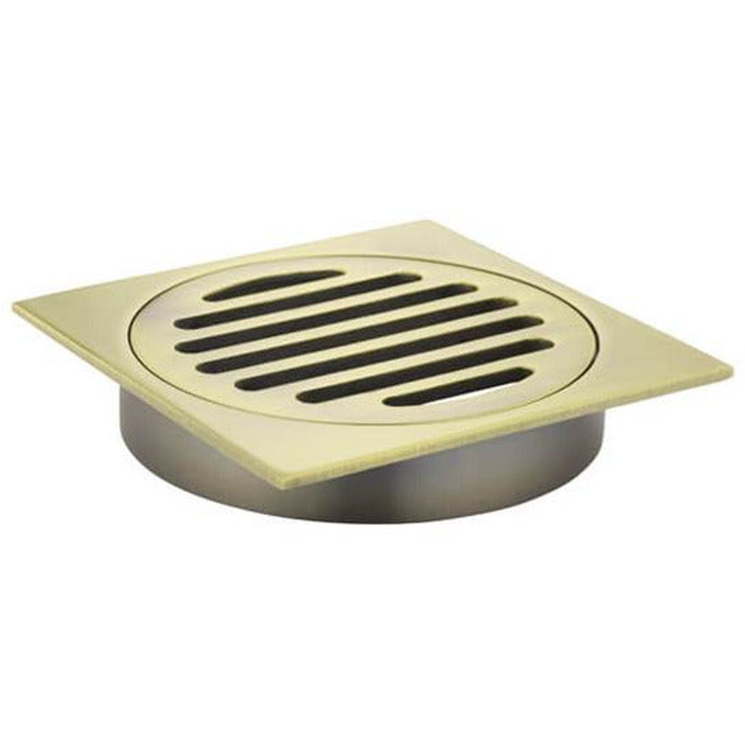 Meir Square Floor Grate Shower Drain 100Mm Outlet Tiger Bronze