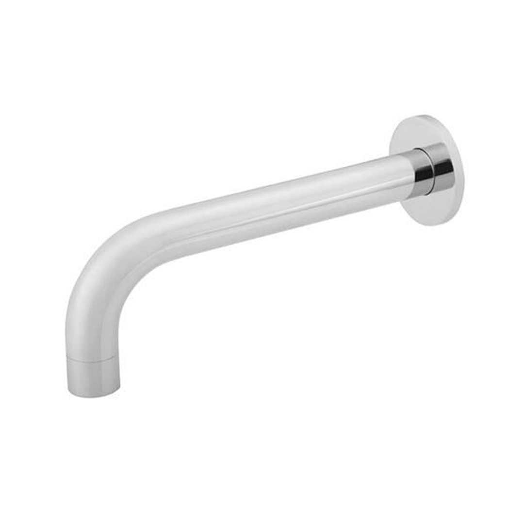 Meir Chrome Round Curved Wall Spout 200mm