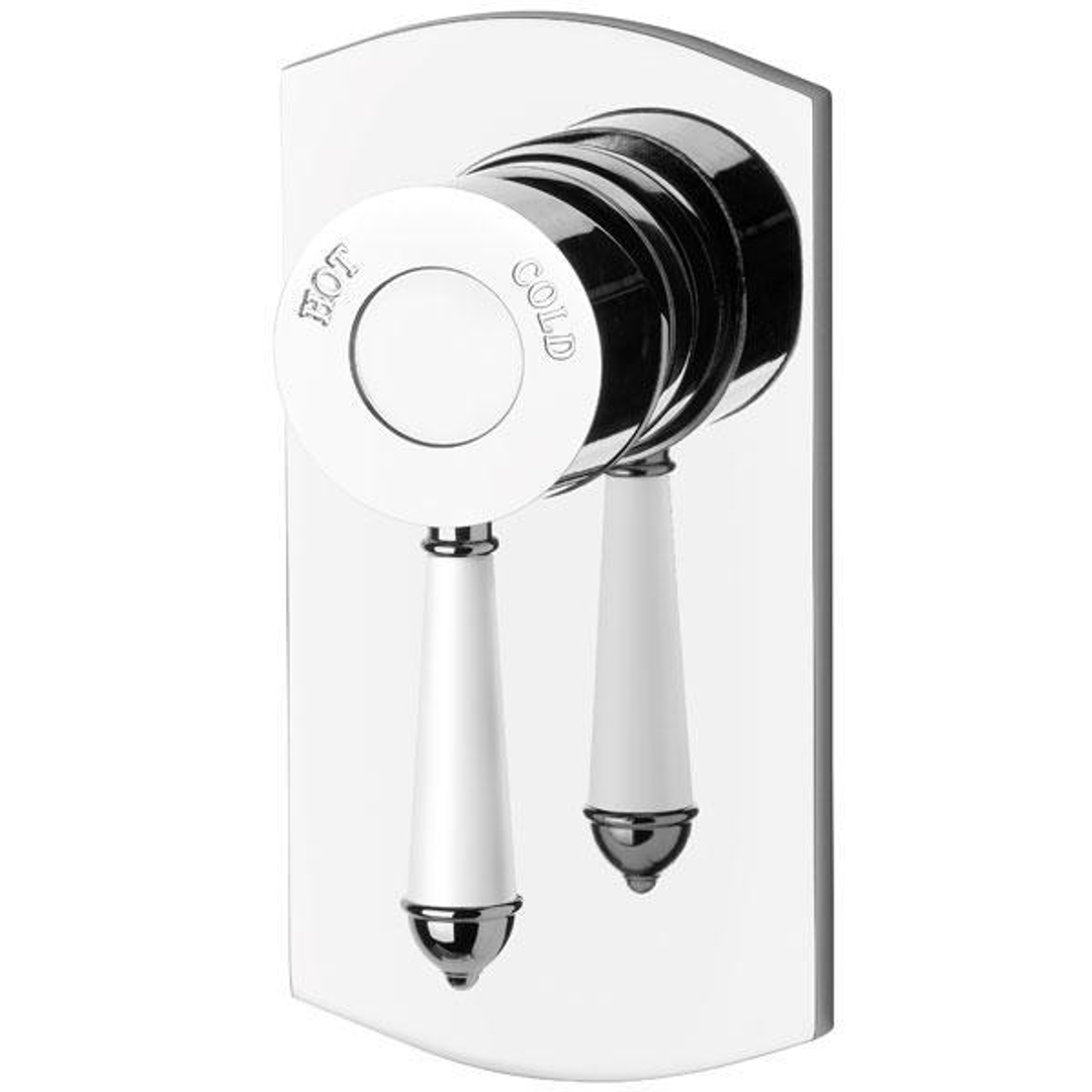 Phoenix Nostalgia Shower / Wall Mixer- Chrome/White