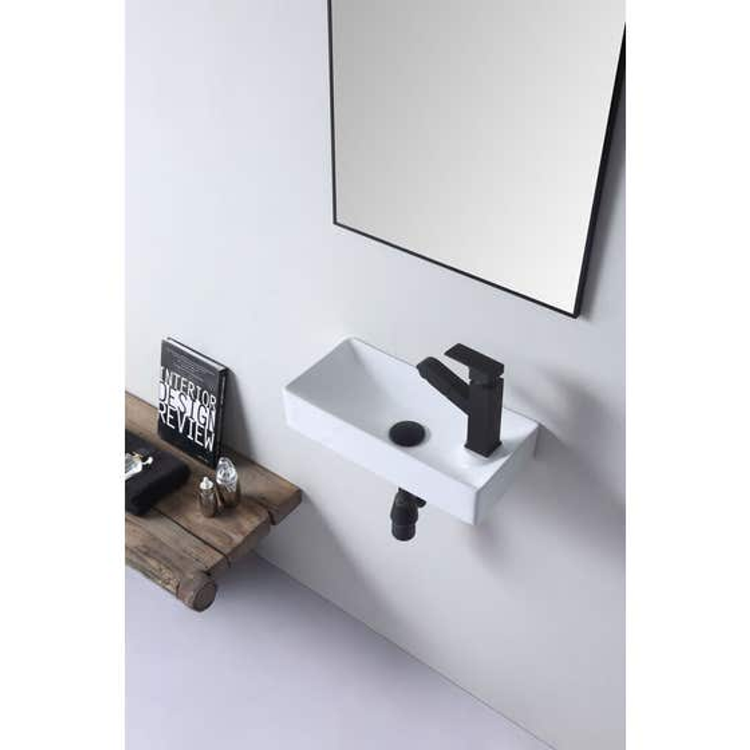 Tyrrell Gloss White Wall Hung Basin 445 X 200 X 95mm
