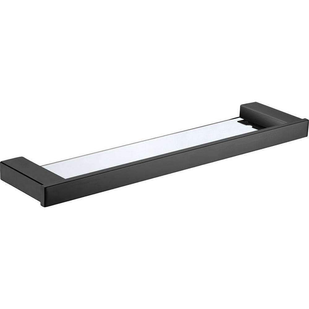 Fienza Koko 510mm Glass Shelf Black 85007