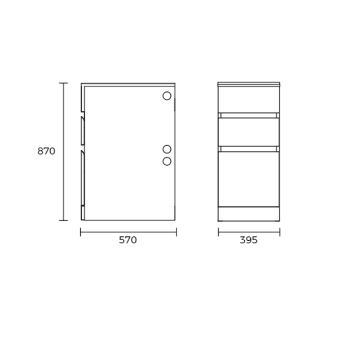 Everhard Nugleam 35Lt Soft Close Drawer System Laundry Unit 71S02D