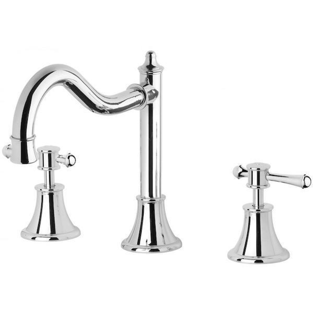 Phoenix Nostalgia Lever Basin Set Shepherds Crook Chrome