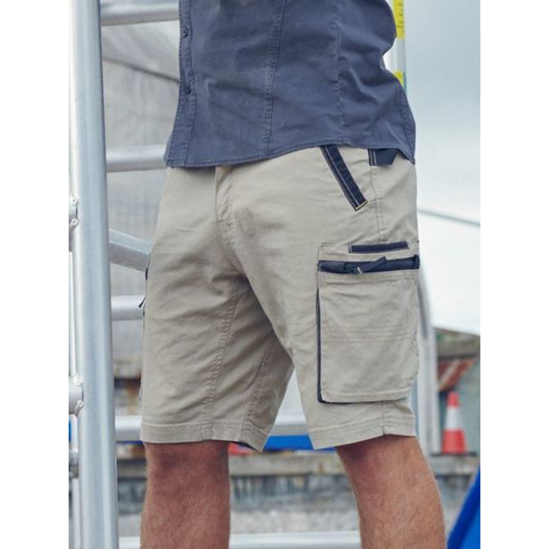 Bisley Flex&Move Stretch Zip Cargo 10 Short Stone