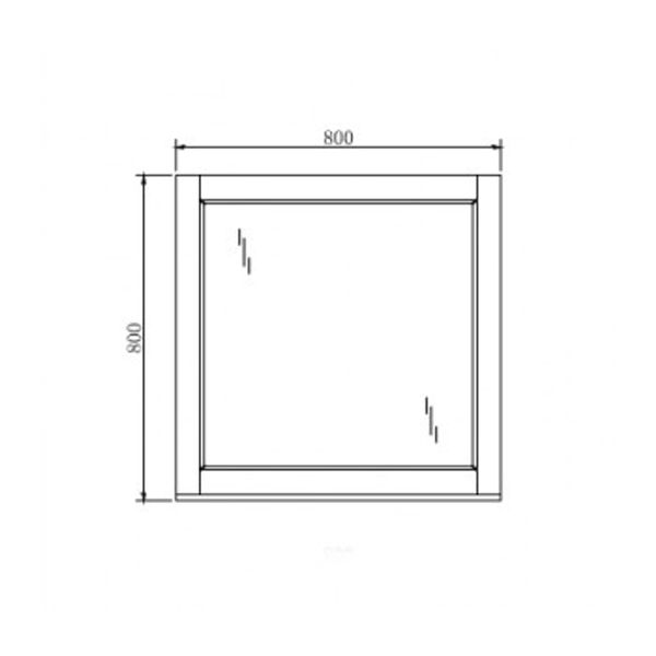 Belbagno Manhattan 800mm Mirror 800 X 21 X 800 Spc-Man-800