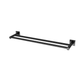 Phoenix Radii Double Towel Rail Square Plate - Matte Black