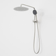 Caroma Urbane II Compact Twin Shower Brushed Nickel