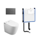 Aulic Lafeme Crawford Inwall Cistern Floor Pan Smart Toilet With Gun Metal Flush Plate