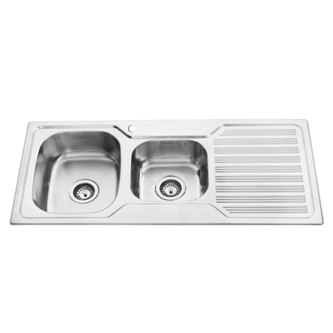 Otti 1.5 Left Hand Bowl 8Mm Steel Square Kitchen Sink 1080X480X170Mm