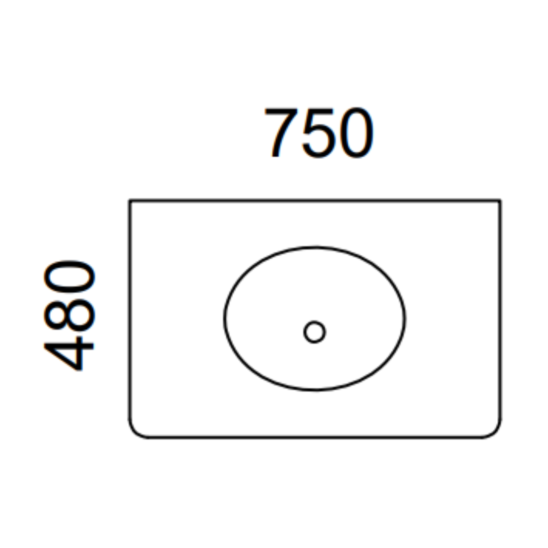 Timberline Saba Wall Hung Vanity 750mm