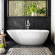 V+A Mozzano 2 Freestanding Bath With Void No Overflow Quarrycast White 1685mm