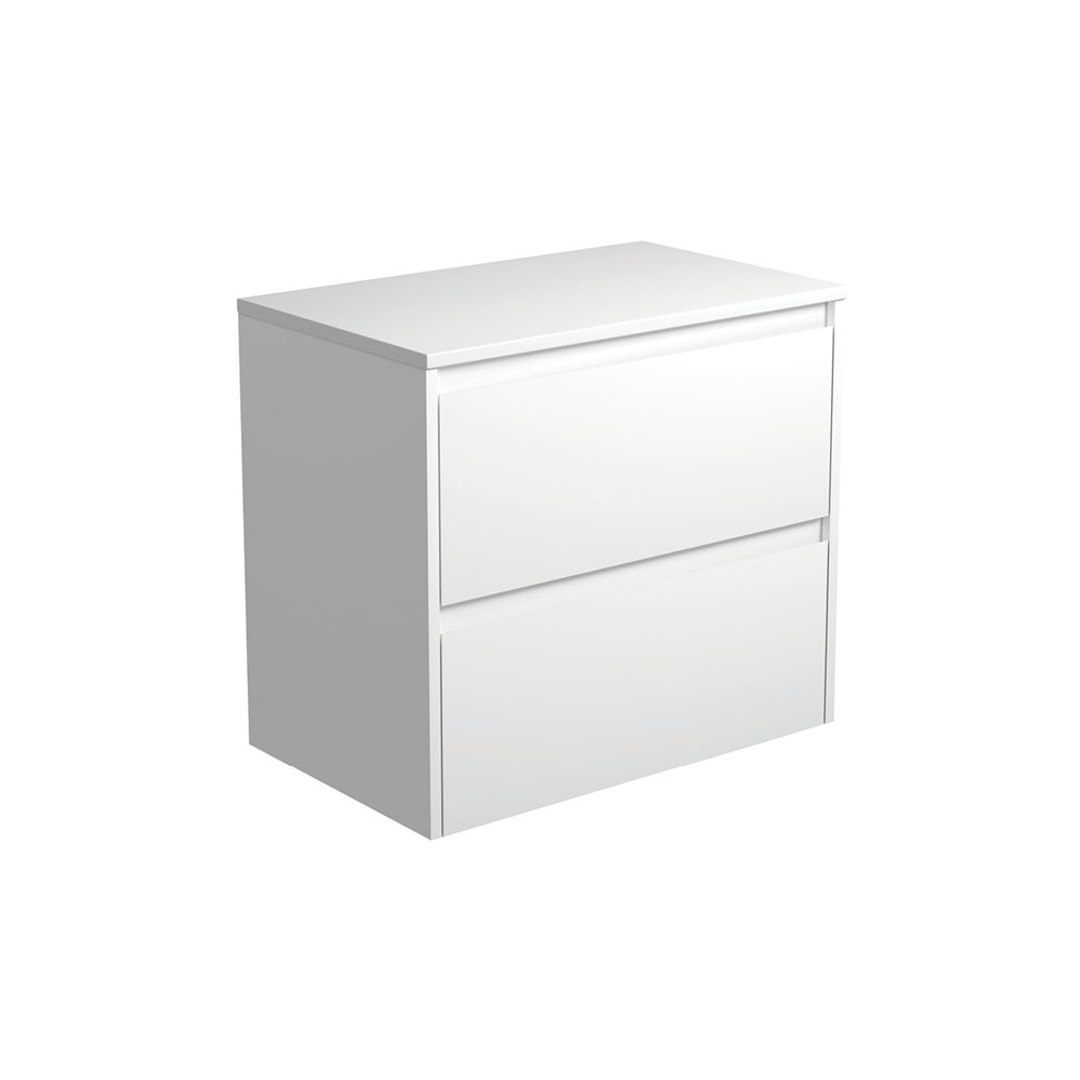 Fienza Amato Satin White 750 Wall Hung Cabinet Satin White Panels