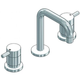 Ram Park Pin Lever Basin Set Gooseneck Spout Chrome