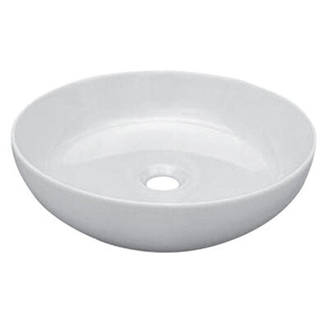 Castano Roma Above Counter Basin 400mm Round 110mmh Gloss White