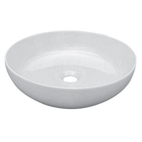 Castano Roma Above Counter Basin 400mm Round 110mmh Gloss White