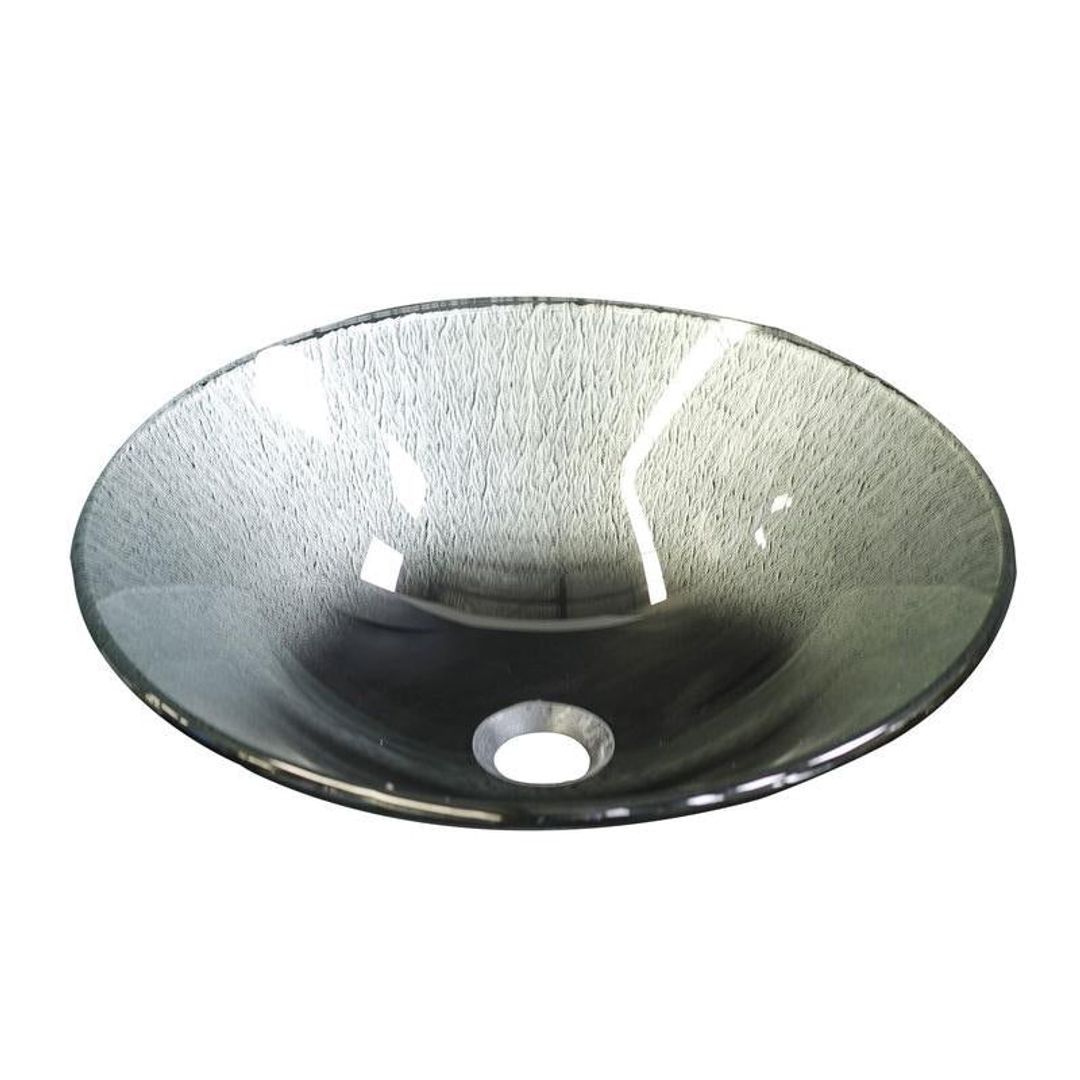 Silver Sunset Round Glass Basin