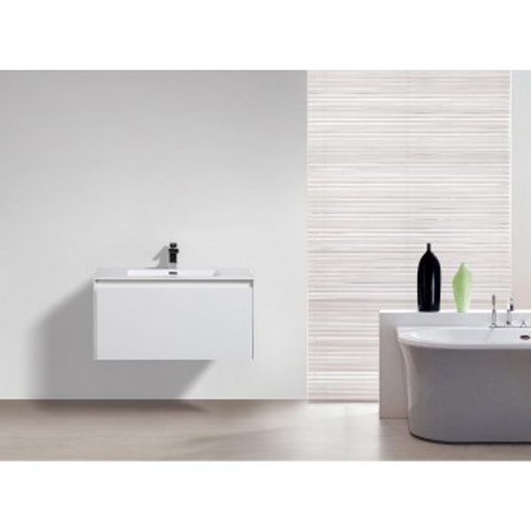 Belbagno Prado Gloss White 750mm Wall Hung Vanity  750 X 480 X 450
