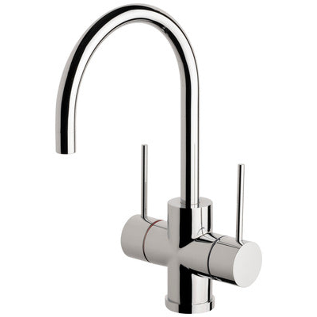 Phoenix Vivid Slimline Twin Hdl Sink Mixer 160mm Gooseneck - Chrome