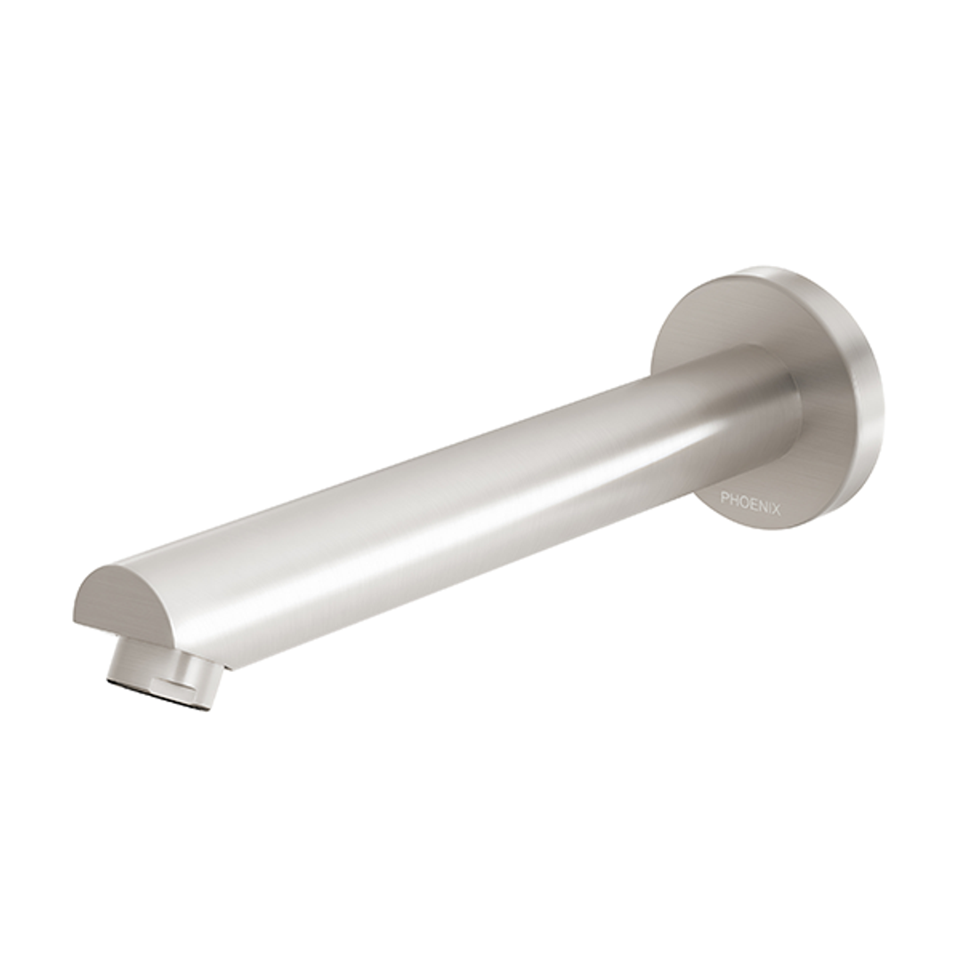 Phoenix Pina Wall Bath/Basin Outlet 180mm Brushed Nickel