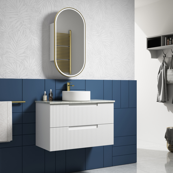 Aulic Neva 900 Cabinet With Pure Flat Stone Top