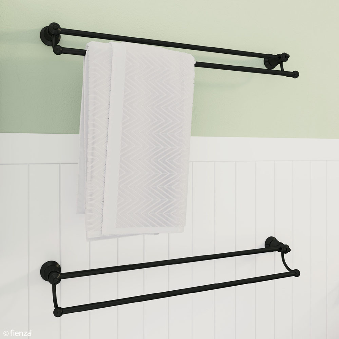 Fienza Lillian Double Towel Rail - Matte Black