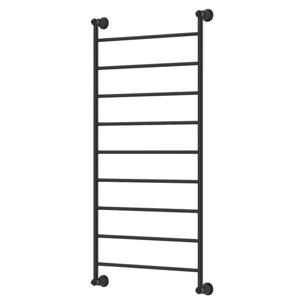 Fienza Lillian Heated Towel Rail 60120 Matte Black 9 Bars 600 X 1208 X 95mm