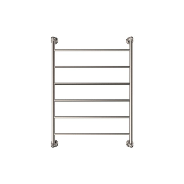 Fienza Lillian Heated Towel Rail 6080 Brushed Nickel 6 Bars 600 X 808 X 95mm