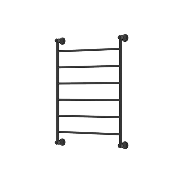Fienza Lillian Heated Towel Rail 6080 Matte Black 6 Bars 600 X 808 X 95mm