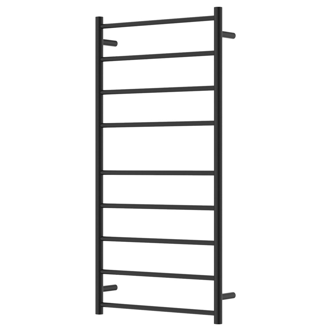 Fienza Isabella Heated Towel Rail 60120 Matte Black 9 Bars 600 X 1200 X 122mm
