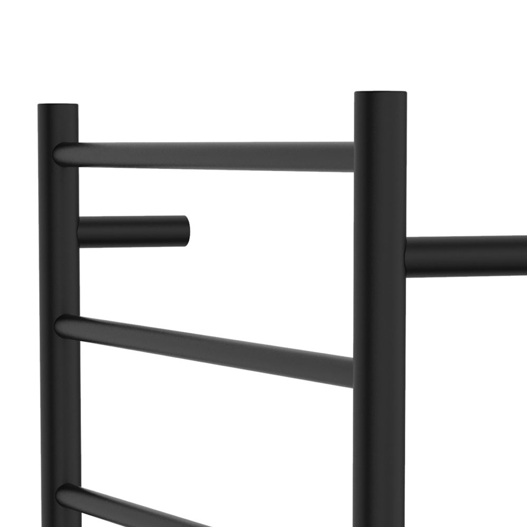 Fienza Isabella Heated Towel Rail 60120 Matte Black 9 Bars 600 X 1200 X 122mm