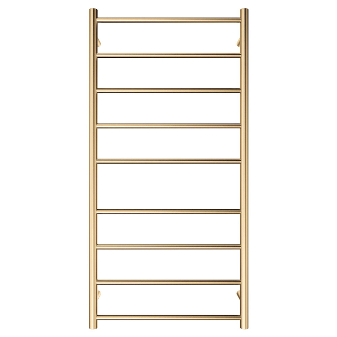 Fienza Isabella Heated Towel Rail 60120 Urban Brass 9 Bars 600 X 1200 X 122Mm