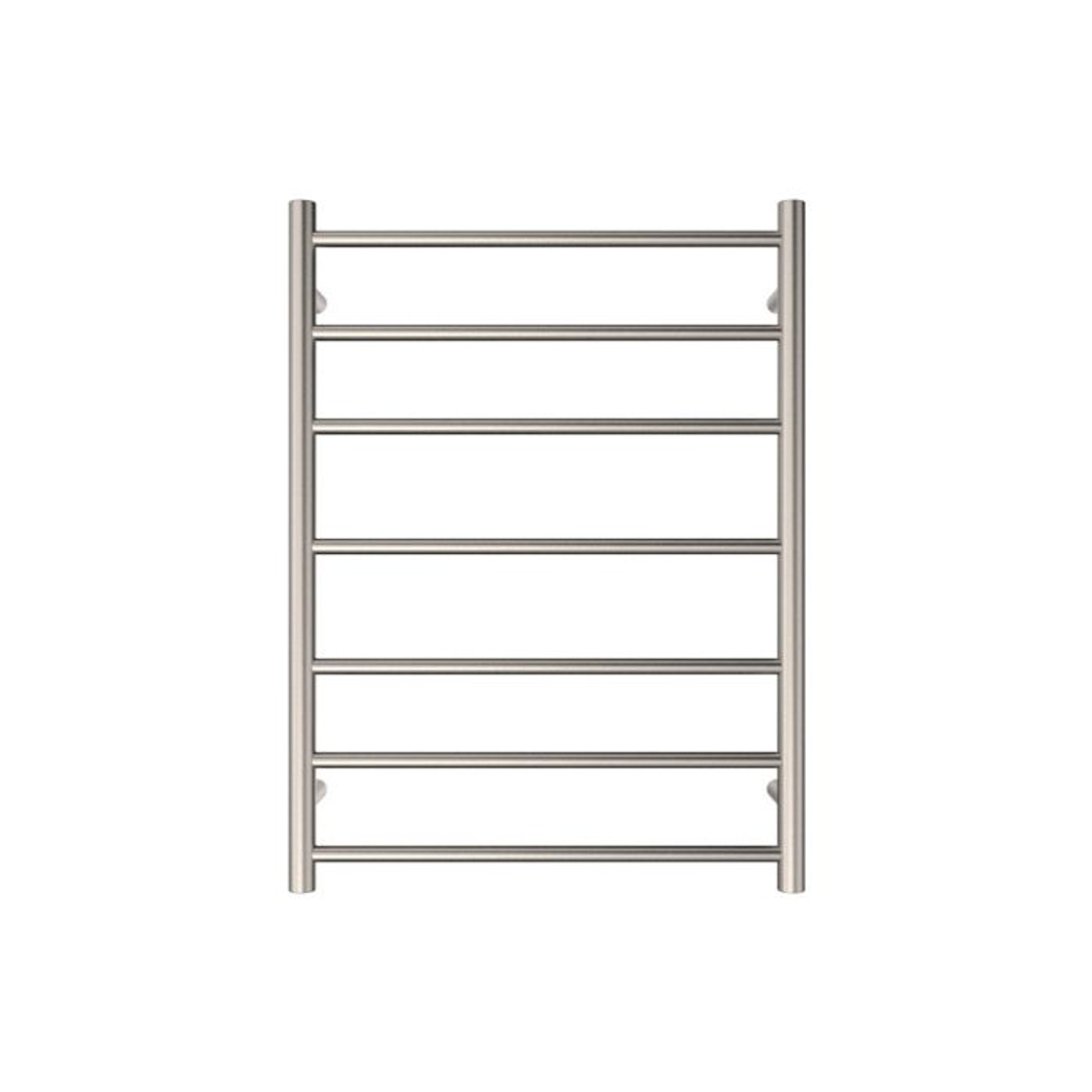 FIENZA ISABELLA HEATED TOWEL RAIL 6080 BRUSHED NICKEL 7 BARS 600 X 800 X 122MM