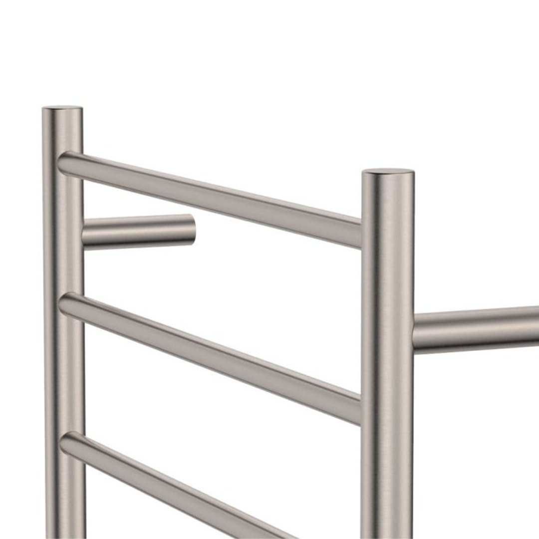 FIENZA ISABELLA HEATED TOWEL RAIL 6080 BRUSHED NICKEL 7 BARS 600 X 800 X 122MM
