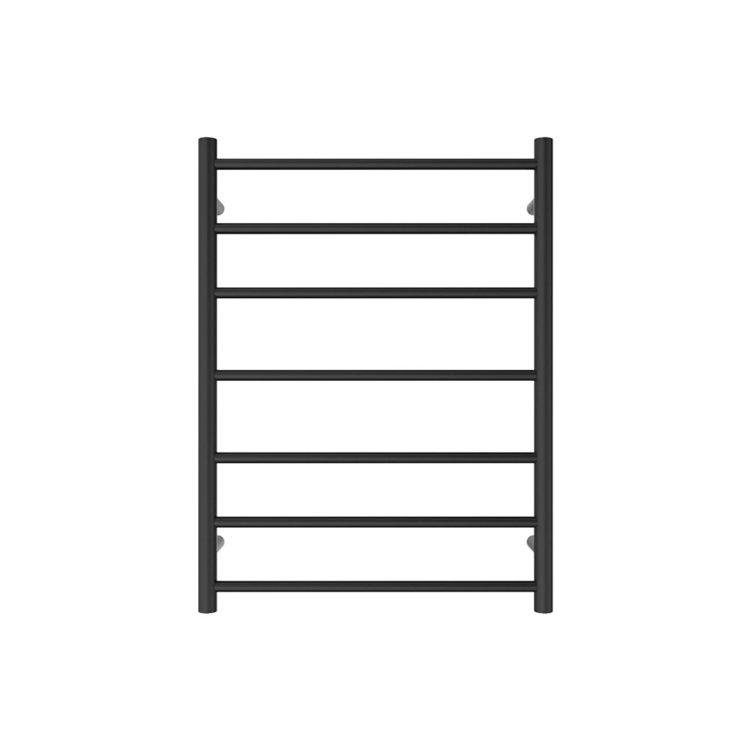 Fienza Isabella Heated Towel Rail 6080 Matte Black 7 Bars 600 X 800 X 122mm
