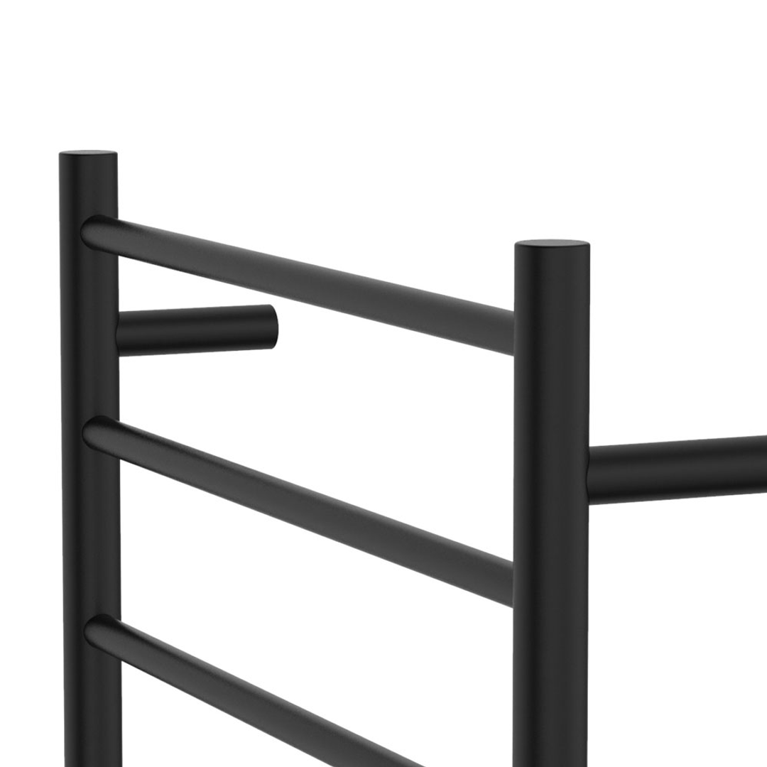 Fienza Isabella Heated Towel Rail 6080 Matte Black 7 Bars 600 X 800 X 122mm