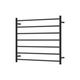 Fienza Isabella Heated Towel Rail 9075 Matte Black 7 Bars 900 X 750 X 122mm