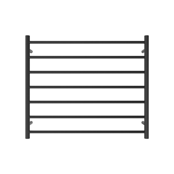 Fienza Isabella Heated Towel Rail 9075 Matte Black 7 Bars 900 X 750 X 122mm
