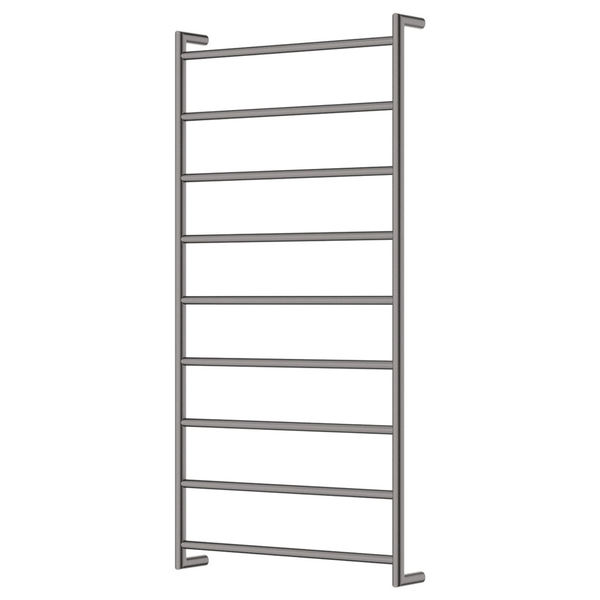 Fienza Kaya Round Heated Towel Rail 60120 Gun Metal 9 Bars 600 X 1200 X 100mm