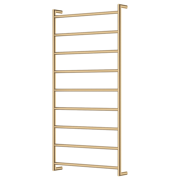 Fienza Kaya Round Heated Towel Rail 60120 Urban Brass 9 Bars 600 X 1200 X 100mm