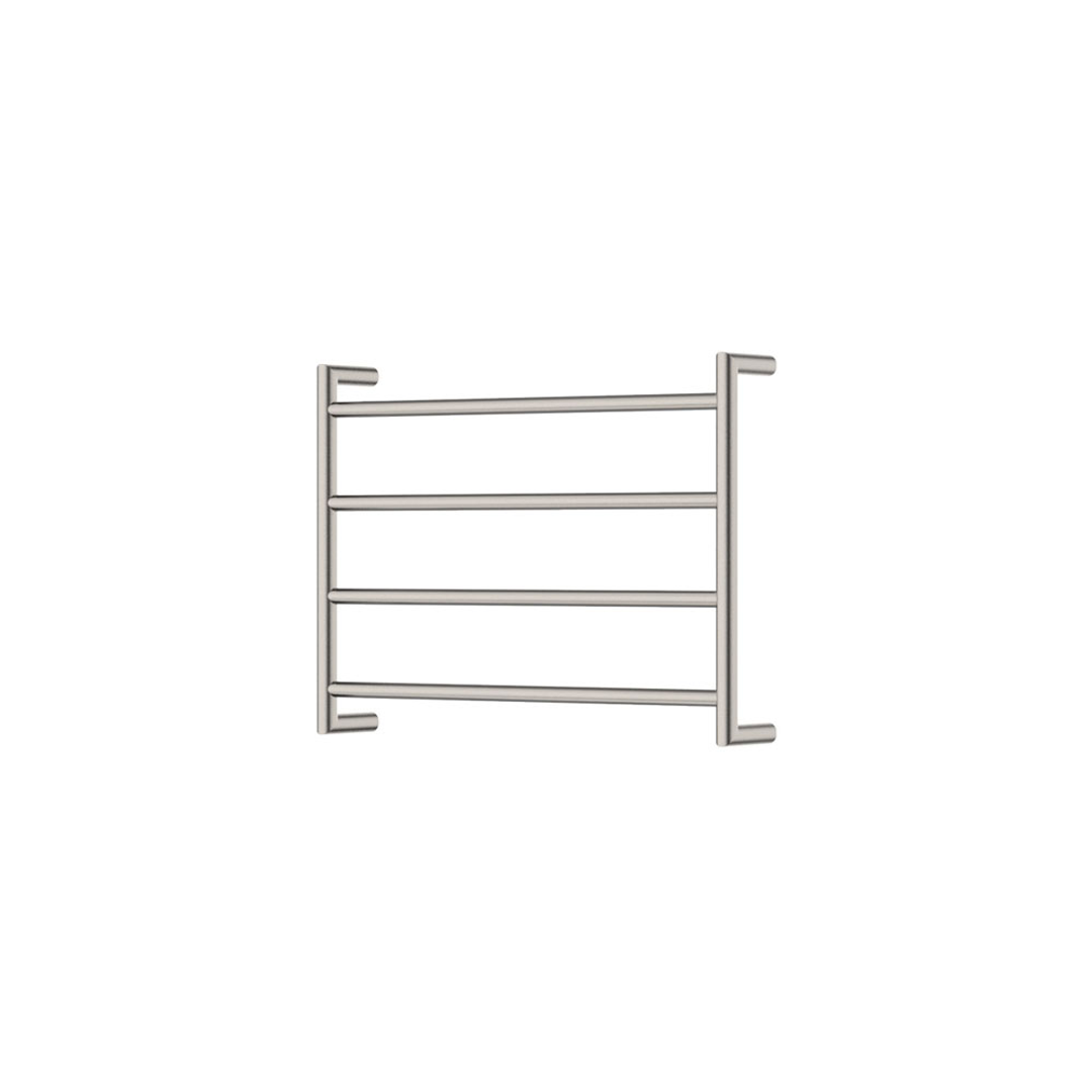 Fienza Kaya Brushed Nickel Round Heated Towel Rail 6045 4 Bars 600 X 450 X 100mm