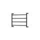 Fienza Kaya Round Heated Towel Rail 6045 Matte Black 4 Bars 600 X 450 X 100mm