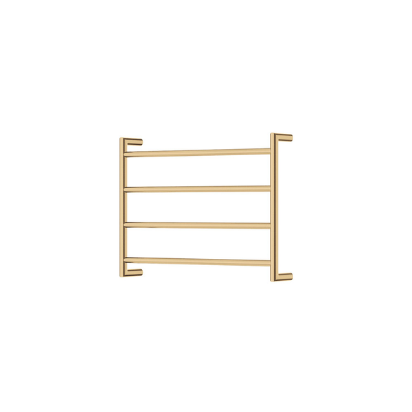 Fienza Kaya Round Heated Towel Rail 6045 Urban Brass 4 Bars 600 X 450 X 100mm