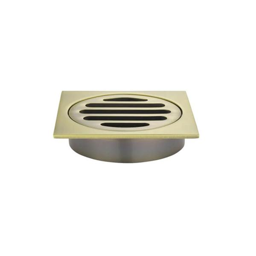 Meir Square Floor Grate Shower Drain 80Mm Outlet Tiger Bronze